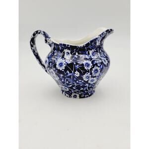 Vtg Calico Burleigh Stafforshire Creamer Bowl Rare Discontinued England